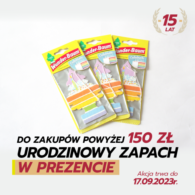 Zapach samochodowy Wunder-Baum GRATIS do każdego zakupu powyżej 150 PLN
