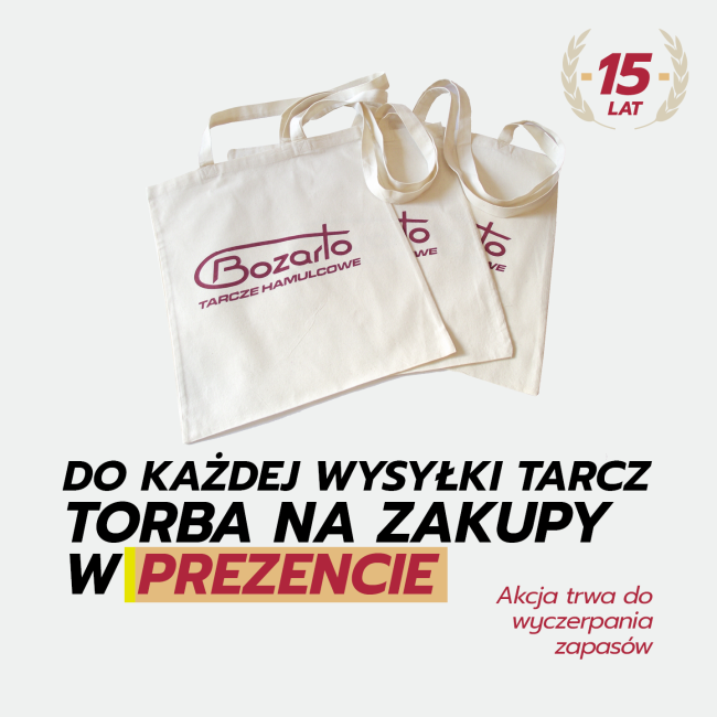 eko TORBA na zakupy GRATIS do każdego zakupu tarcz hamulcowych