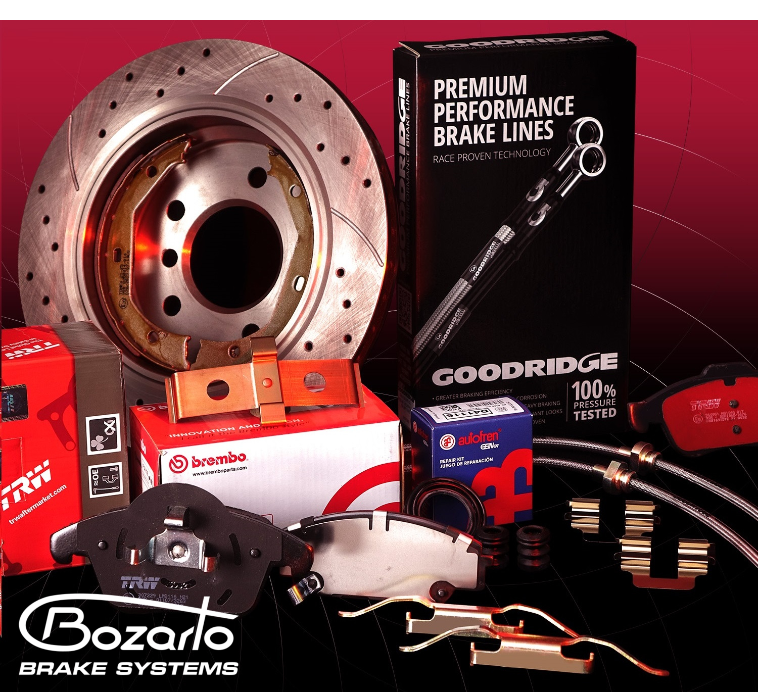 Przewody hamulcowe w oplocie zestawy naprawcze zacisków