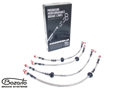 Sportowe przewody hamulcowe Goodridge w oplocie stalowym Audi A4 B8 A5 kabrio sportback S4 S5 komplet
