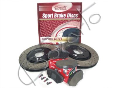 Zestaw hamulcowy PRZÓD tarcze 280x22 Bozarto GTR + klocki TRW  VW Golf III GTi VR6 Passat B4 TDi 5 otworów