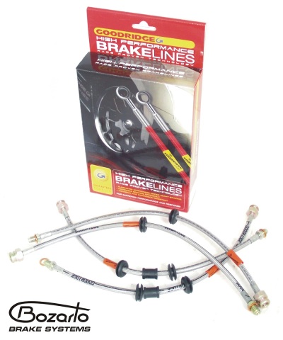 Sportowe przewody hamulcowe Goodridge w oplocie stalowym Alfa Romeo 156 1.6 16v 1.8 TS 2.0 TS 2.0 JTS 1.9 jtd 2.4 jtd 2.5 V6 komplet