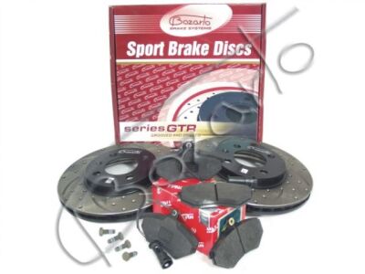 Zestaw hamulcowy PRZÓD tarcze 256x20 Bozarto GTR + klocki TRW VW Golf III GTi Corrado Passat B4 Polo 6N1 6N2 Vento SEAT Cordoba Ibiza TDi Toledo
