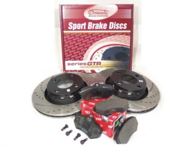 Zestaw hamulcowy PRZÓD tarcze 280x22 Bozarto GTR + klocki TRW AUDI 80 B4 1.6 2.0 2.3 2.6 sedan + Cabrio + Coupe quattro