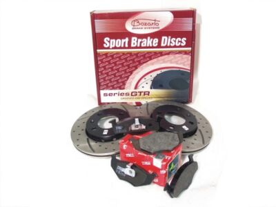 Zestaw hamulcowy PRZÓD tarcze 238x18 Bozarto GTR + klocki TRW Seat Arosa VW Polo 6N1 Lupo